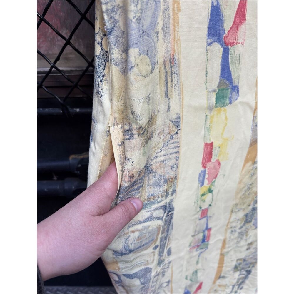 🎀Vintage🎀Modena Butter Yellow Short-Sleeve Button-Front Shirt Dress Size 10 - Picture 7 of 9